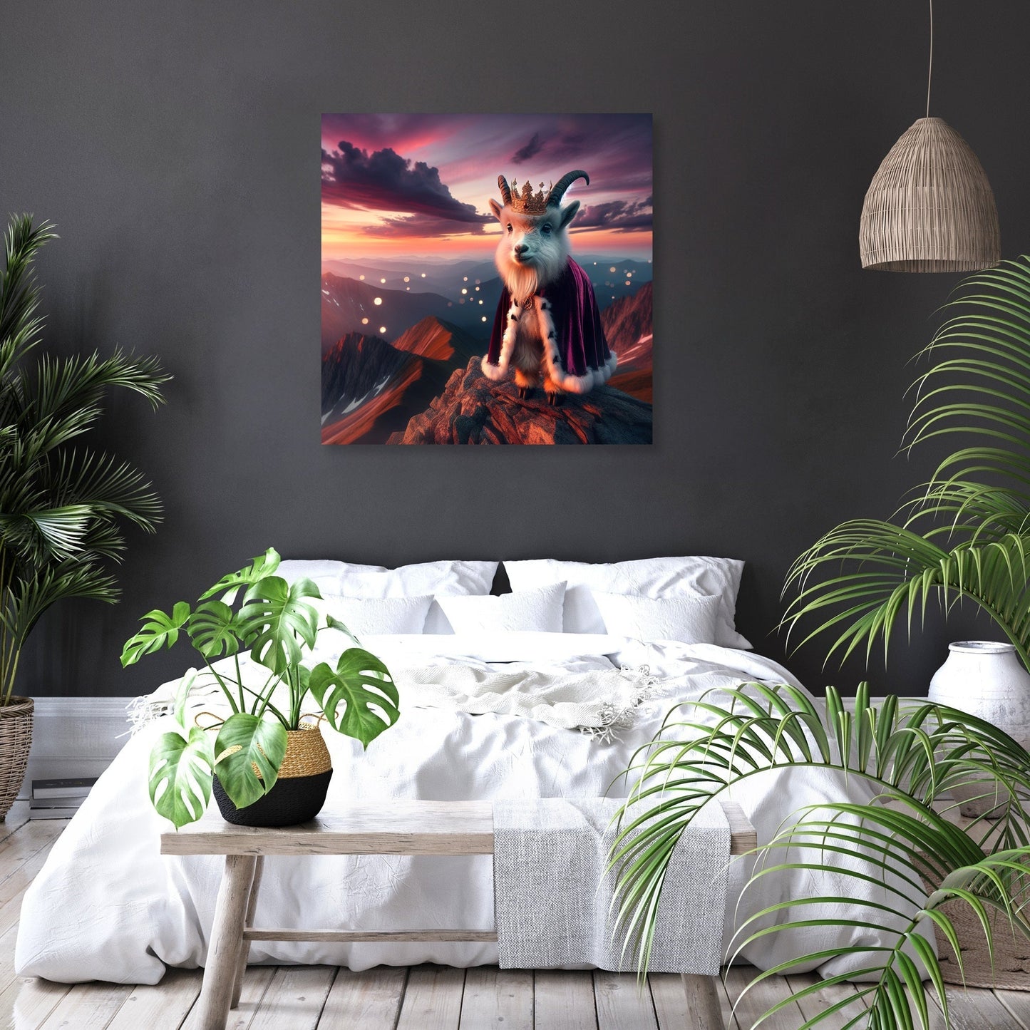 Regal Twilight Goat Majesty Canvas