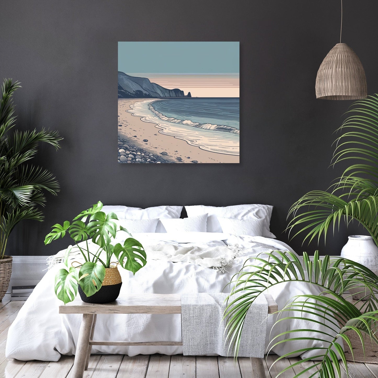 Dusk Coastline Canvas