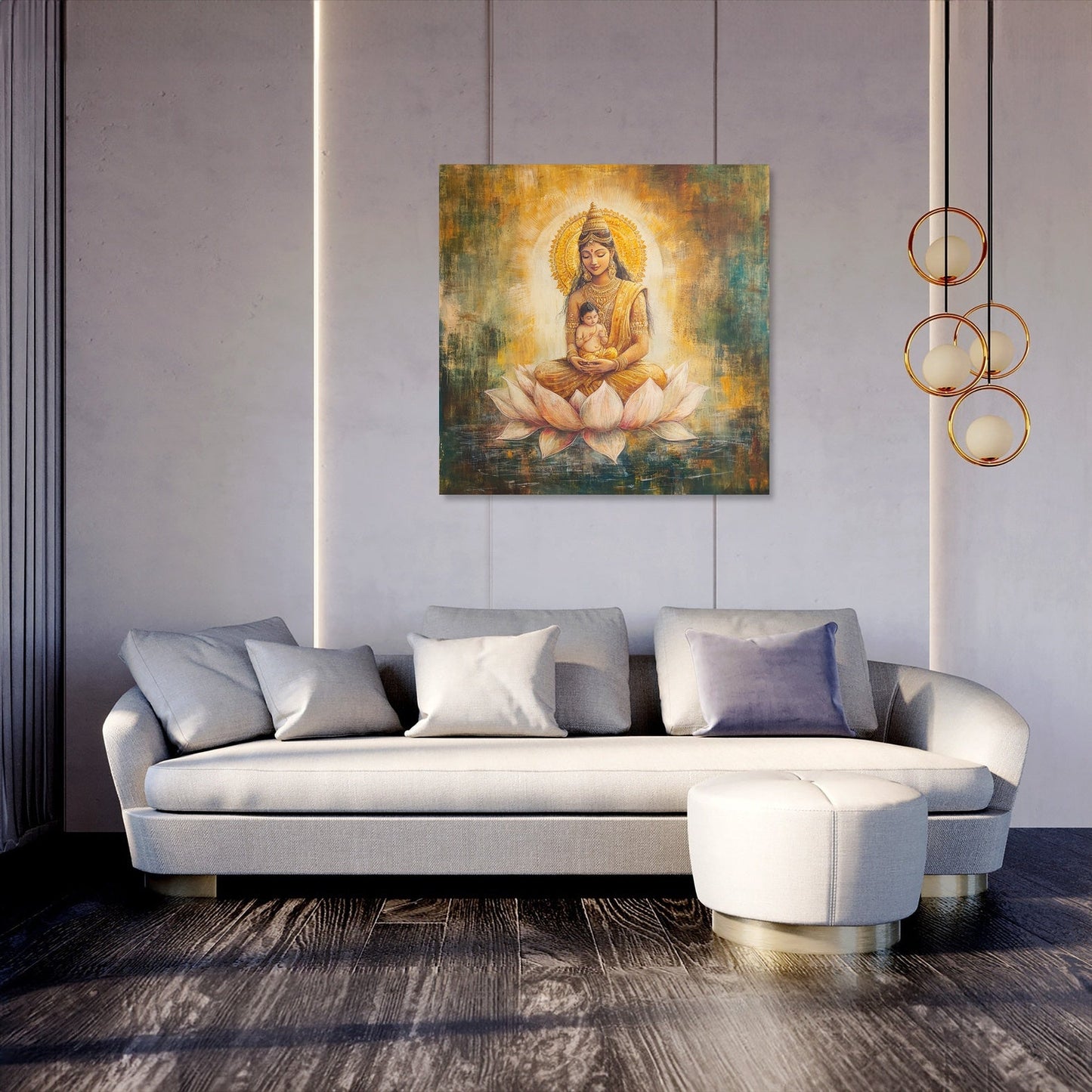 Parvati's Golden Embrace Canvas