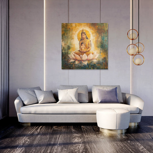 Parvati's Golden Embrace Canvas
