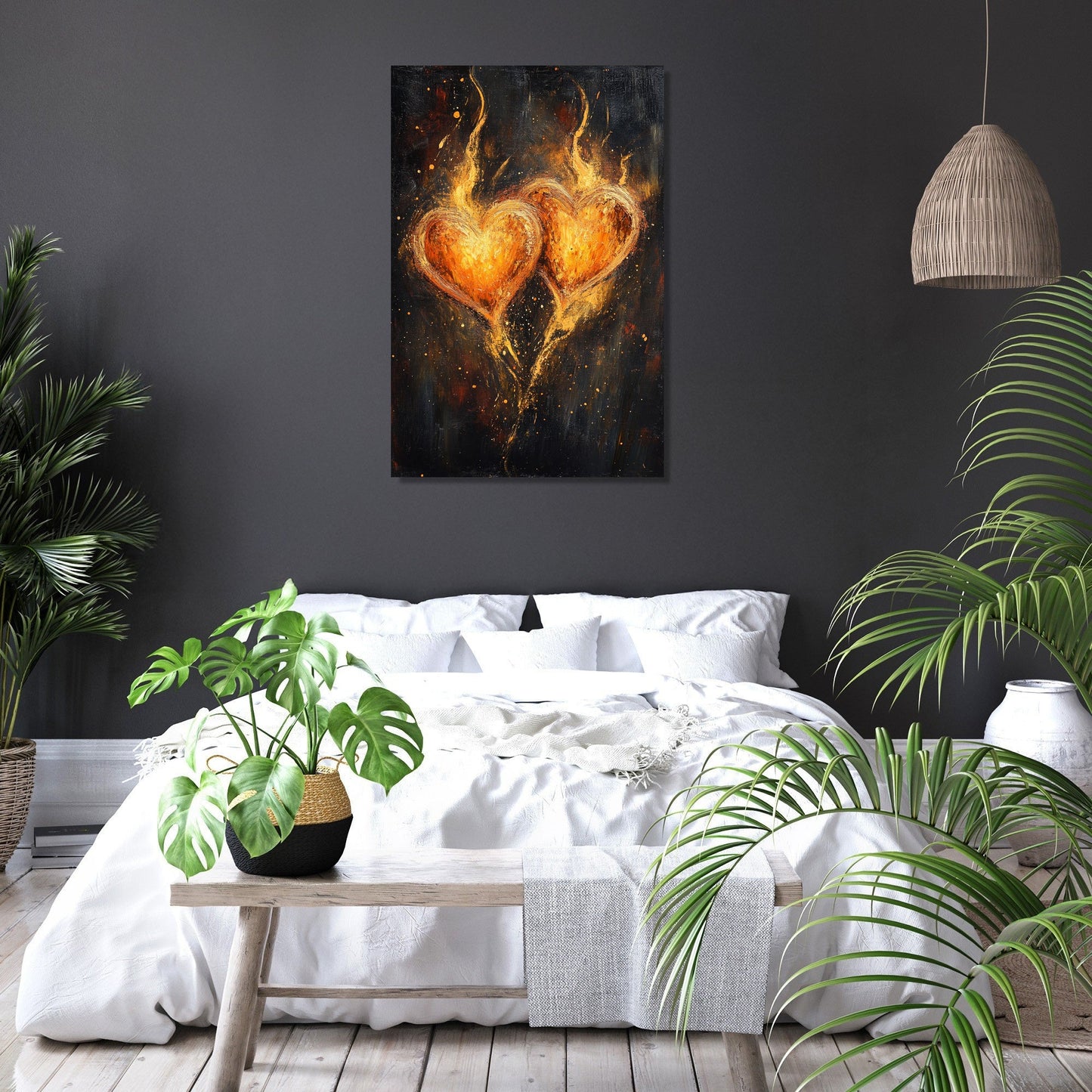 Hearts Ablaze Canvas