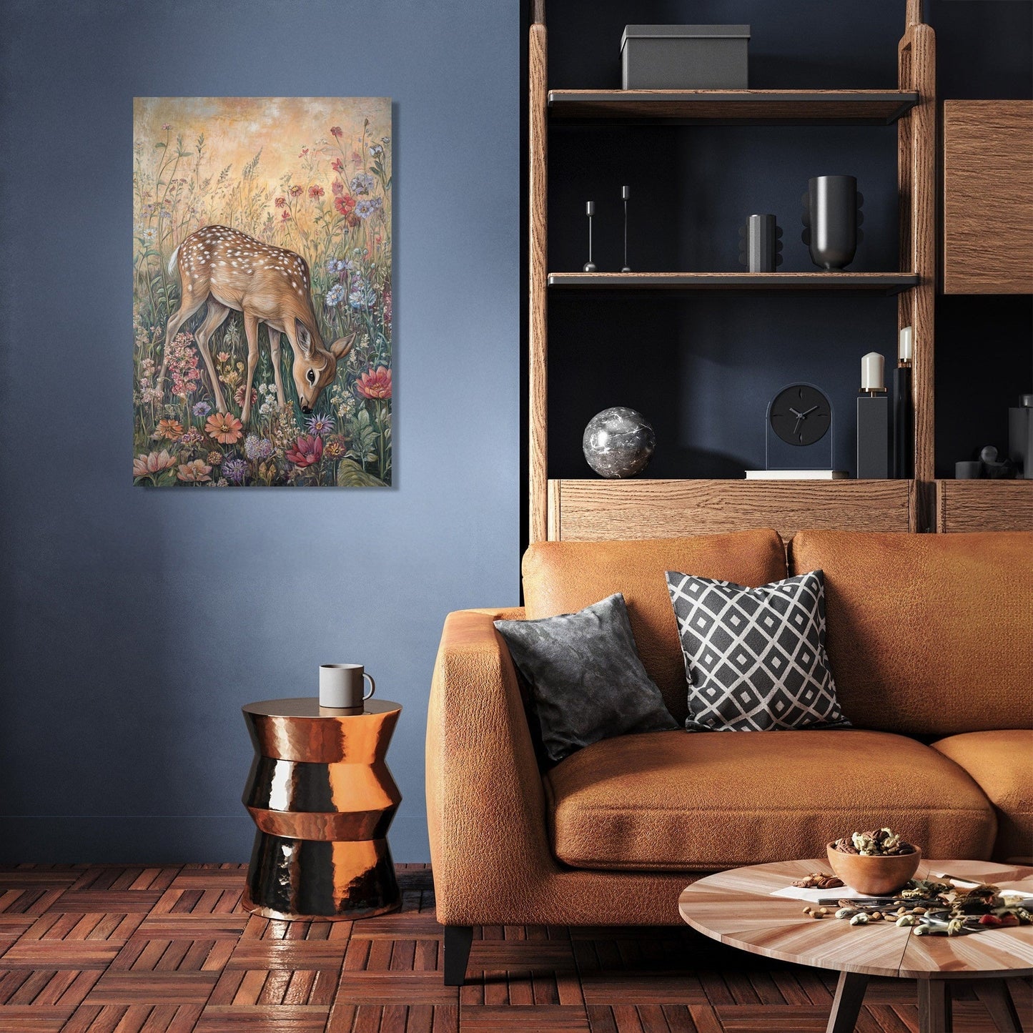 Grazing Deer Elegance Canvas