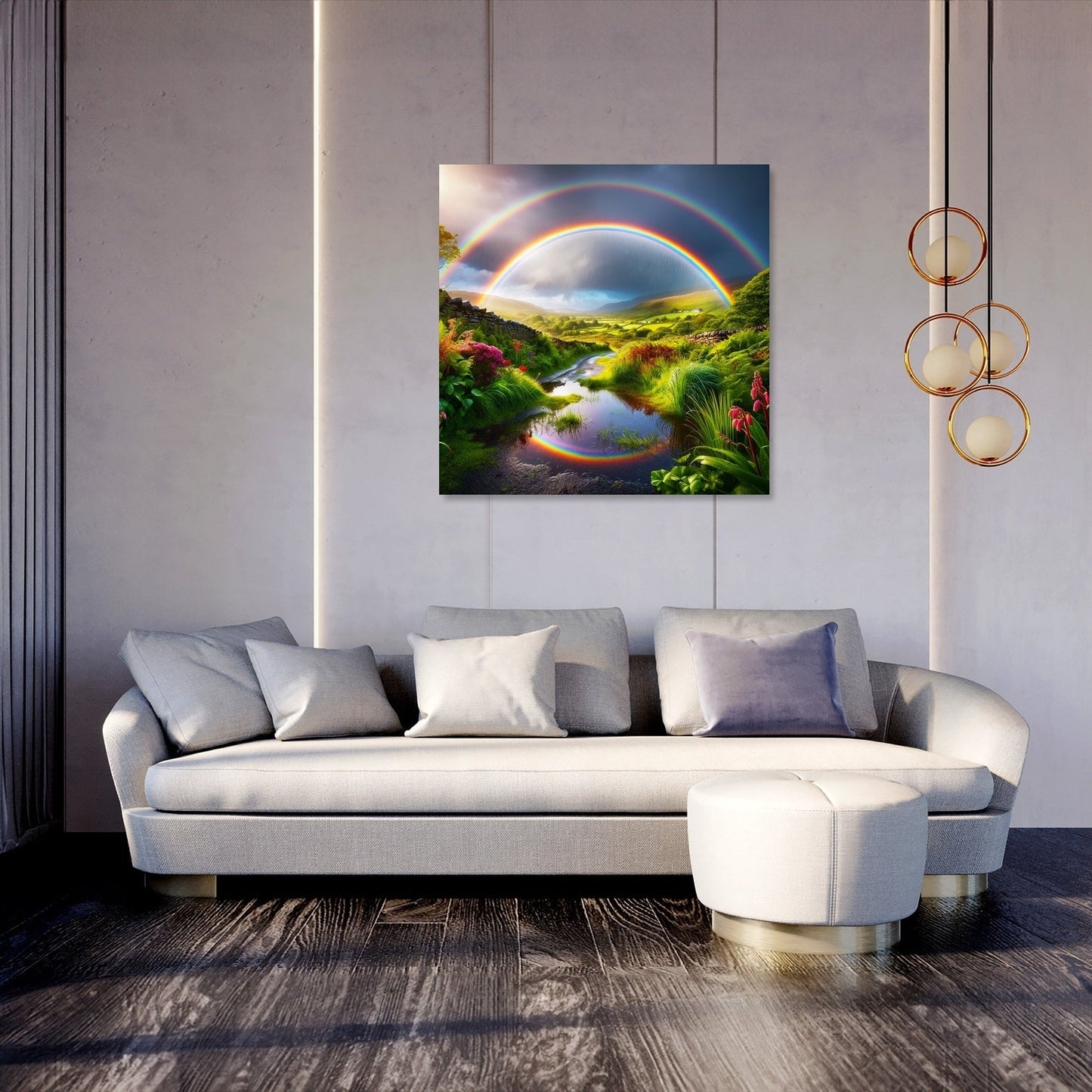 Double Rainbow Wonder Canvas
