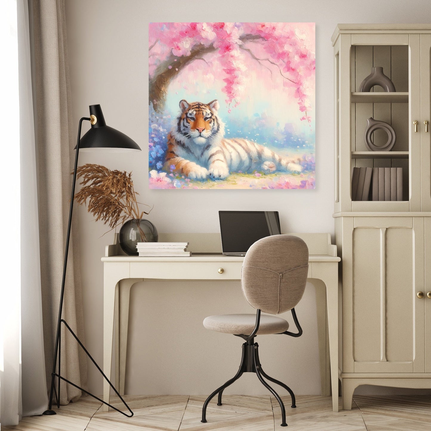 Pastel Tiger Dreamscape Canvas