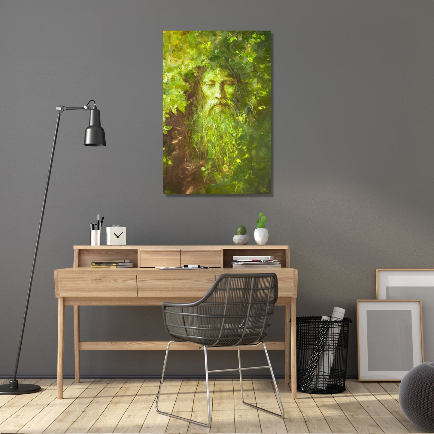 Green Man's Verdant Canvas