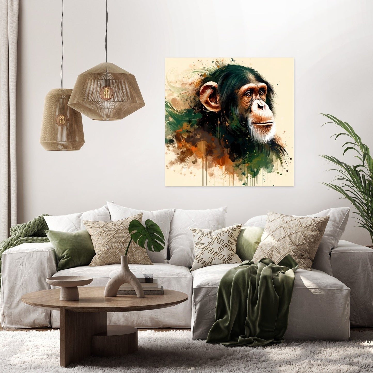 Elegant Chimpanzee Canvas