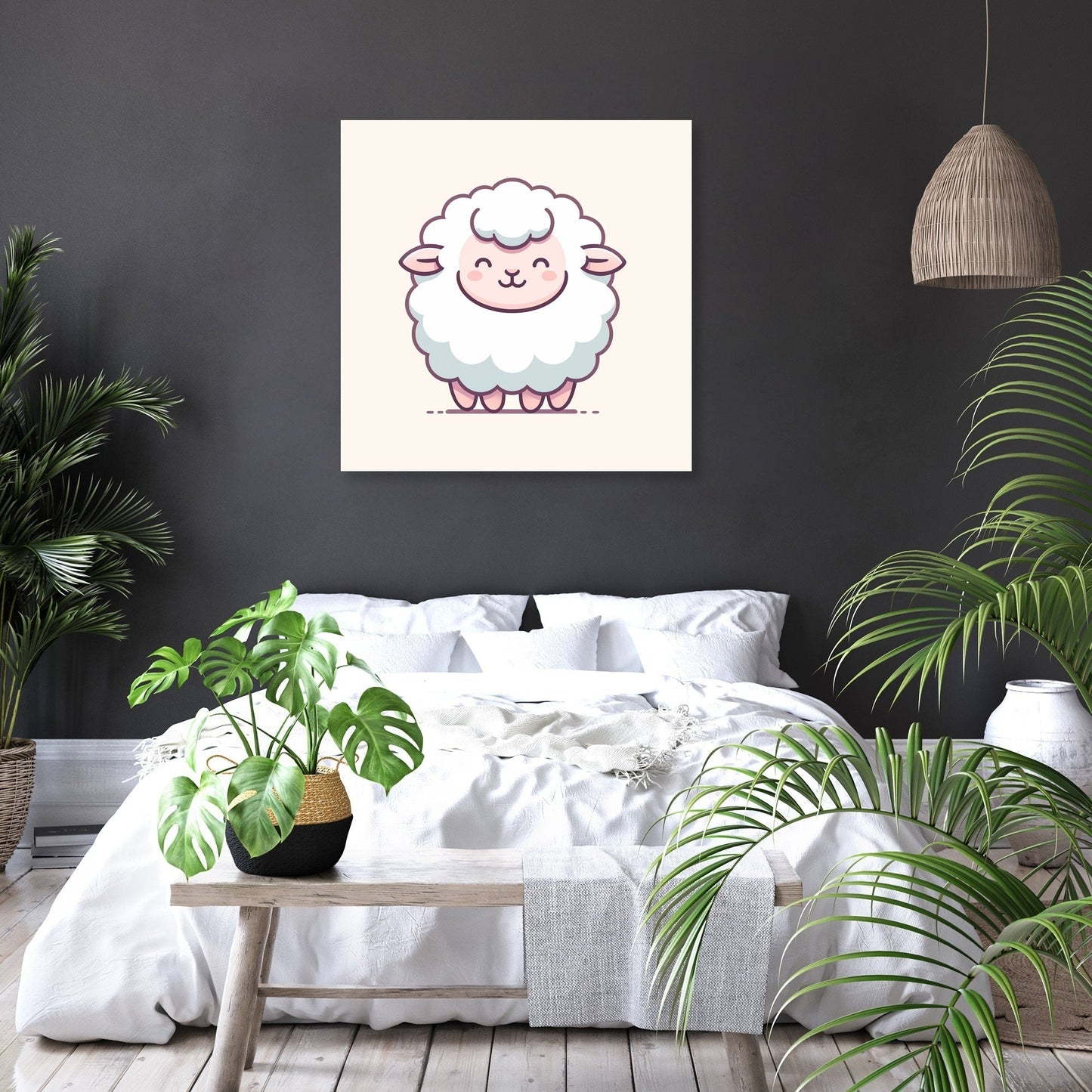 Gentle Fluff Sheep Canvas