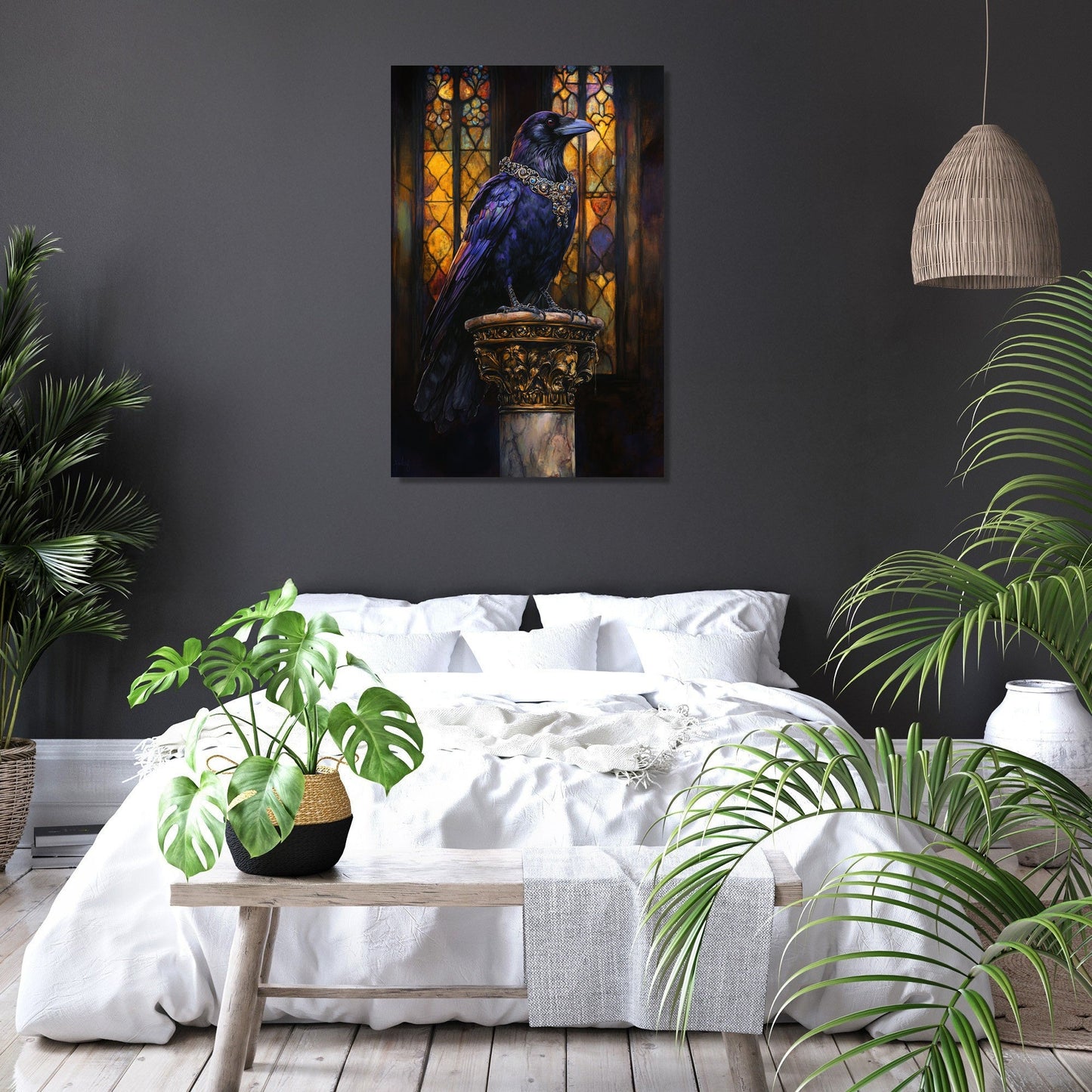 Regal Raven Majesty Canvas