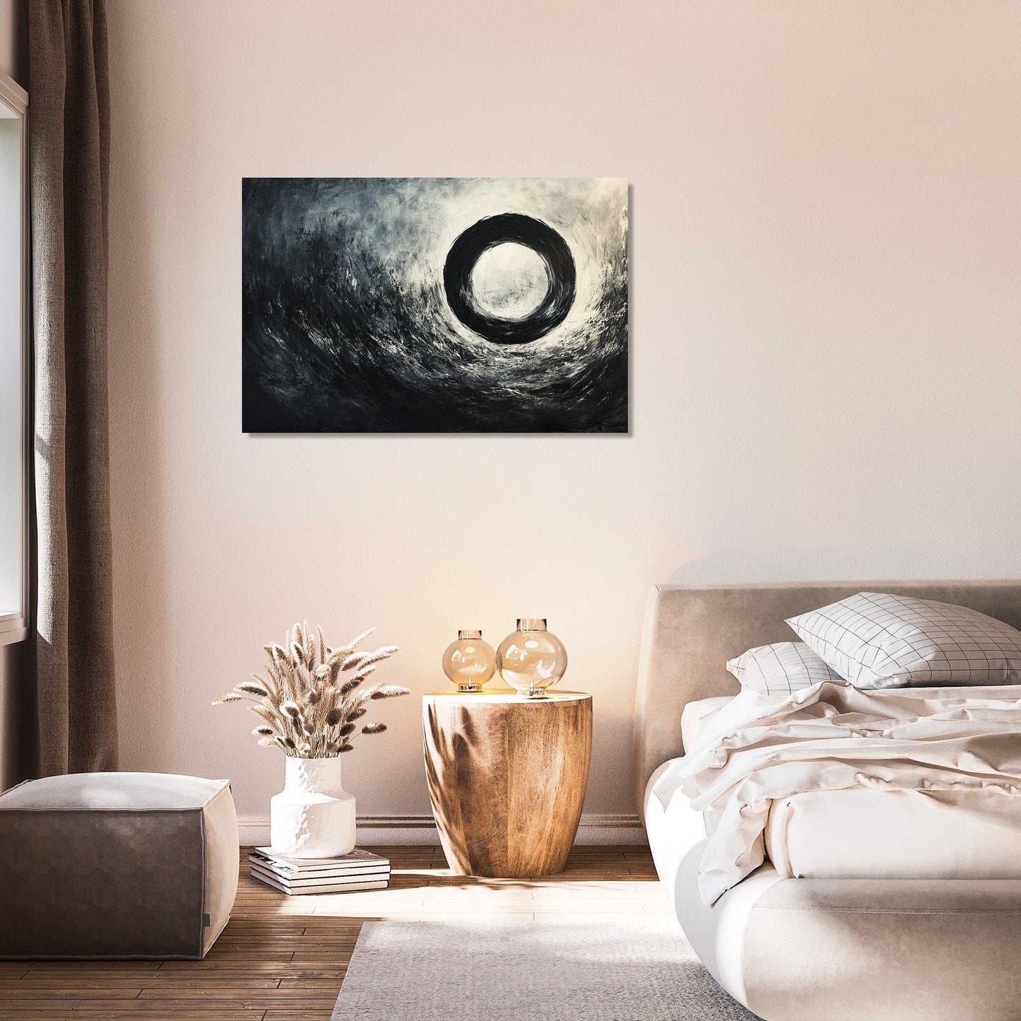 Monochrome Circle Canvas
