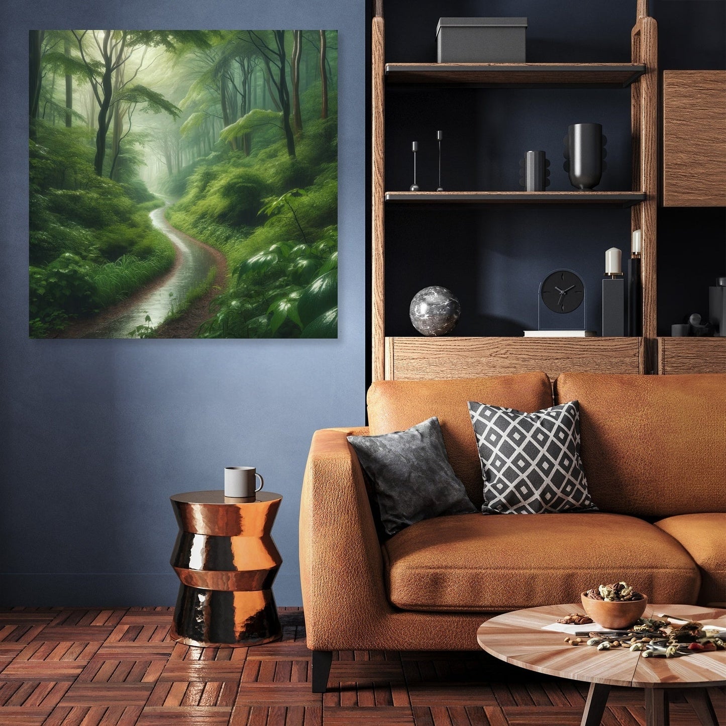 Rainy Forest Pathway Canvas