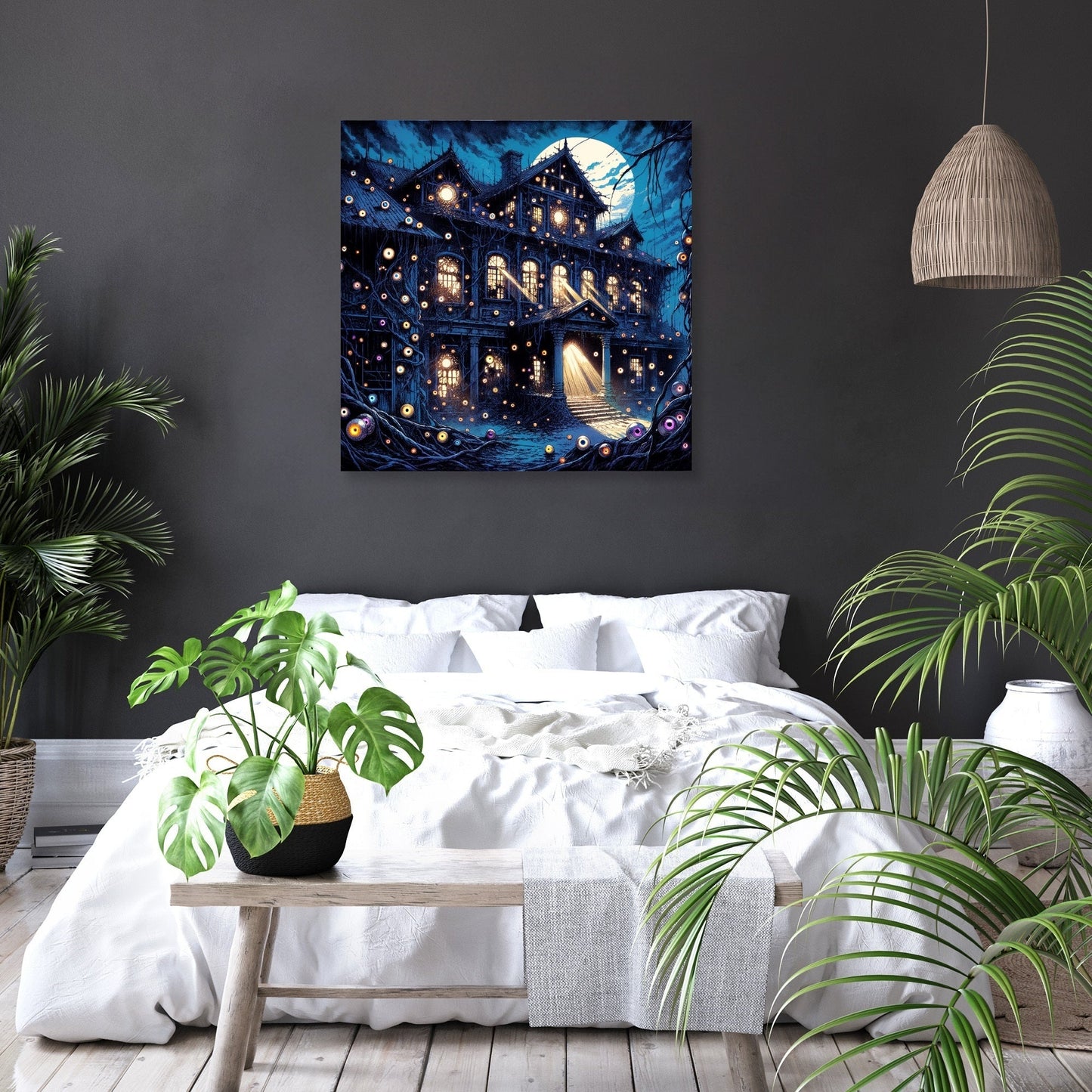 Manor of the Watchful Eyes Canvas