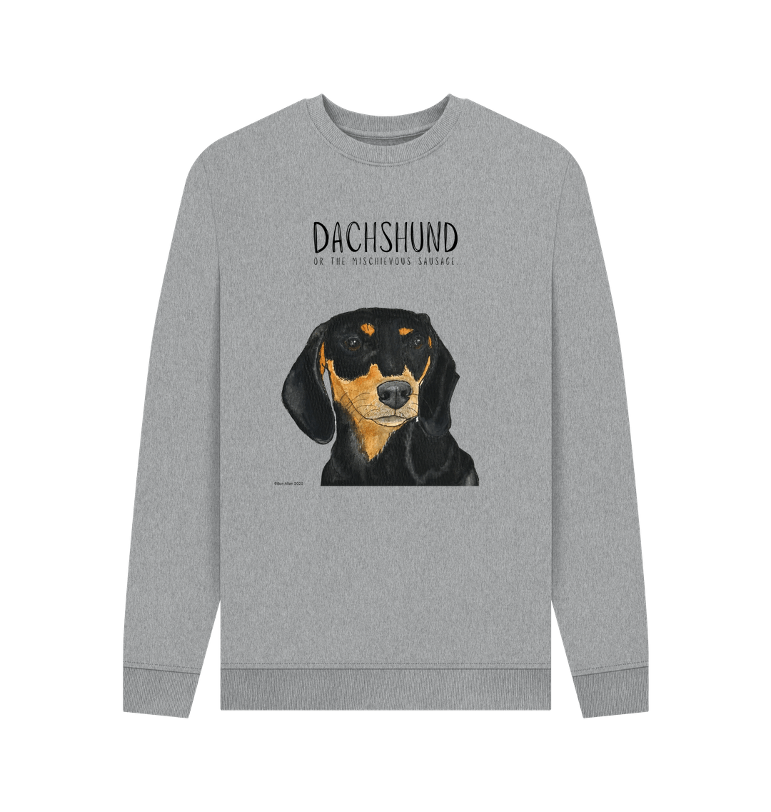 Mischievous Black & Tan Hot Dog Sweatshirt – For the Fearless Doxie Fans!
