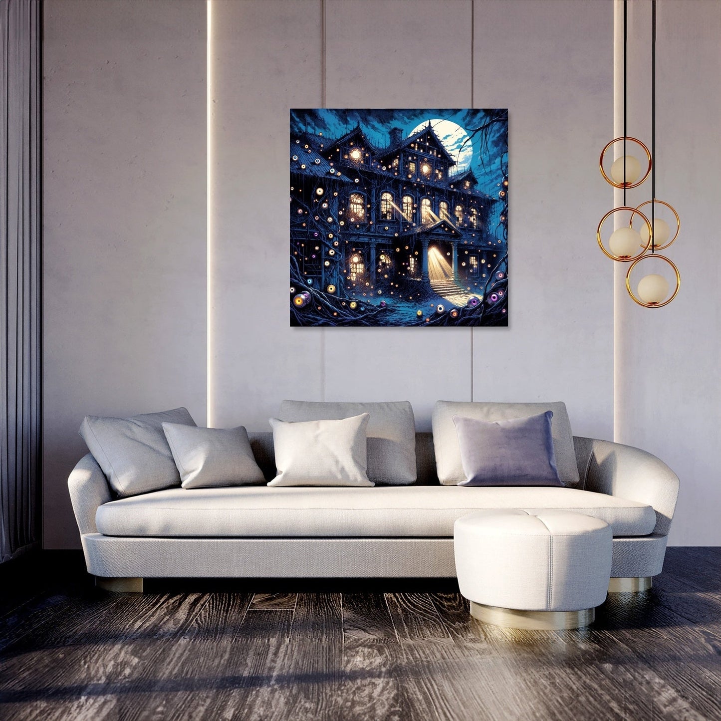Manor of the Watchful Eyes Canvas