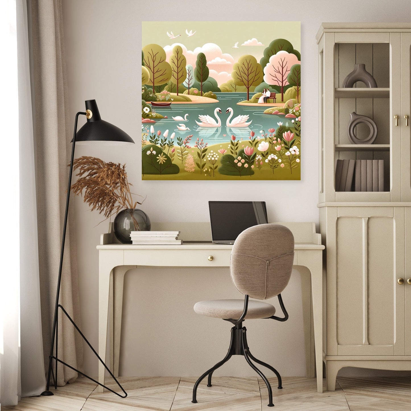 Swan Lake Romance Canvas