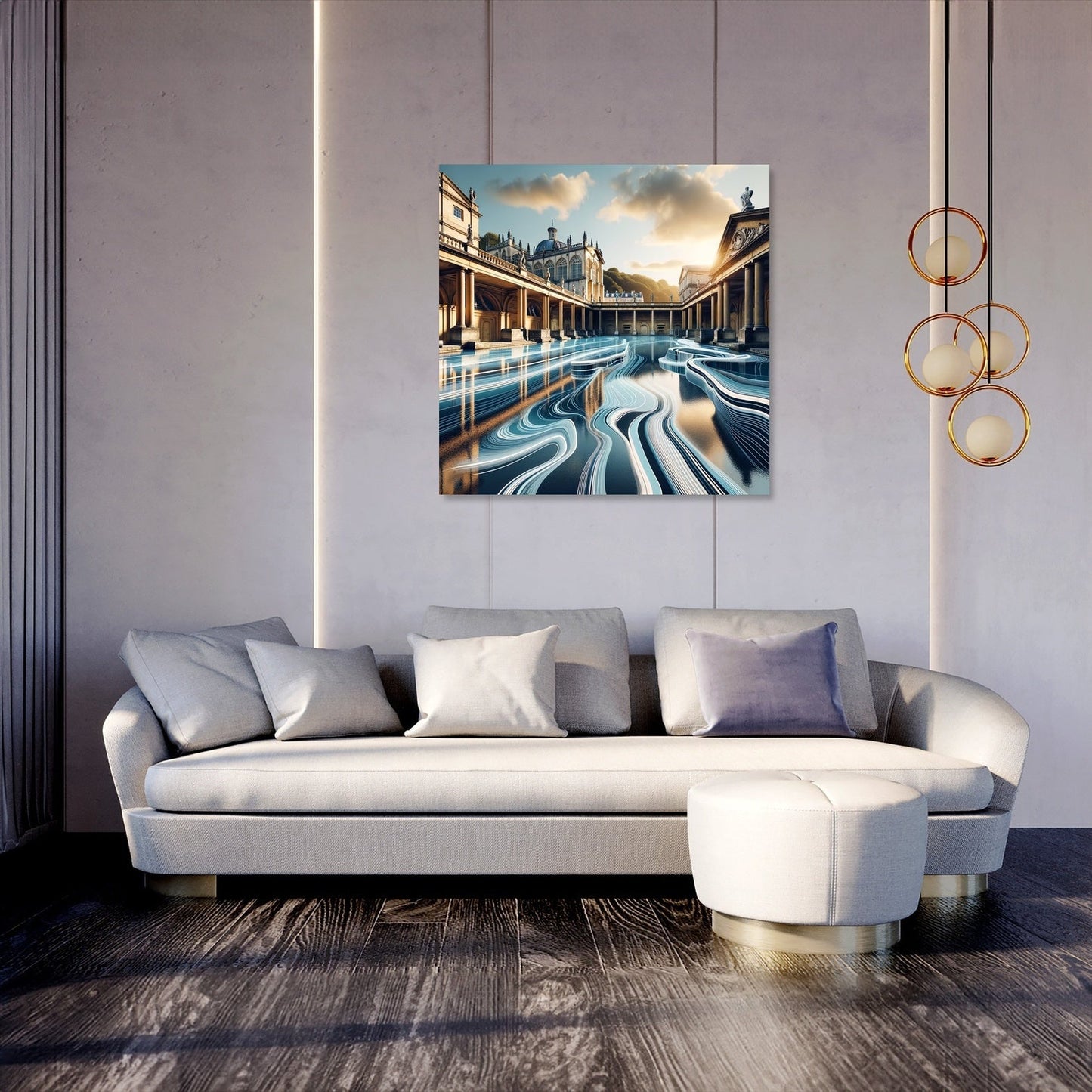 Futuristic Roman Baths Canvas