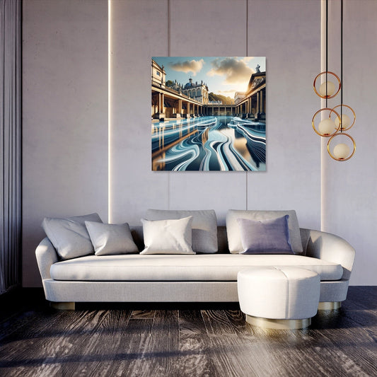 Futuristic Roman Baths Canvas