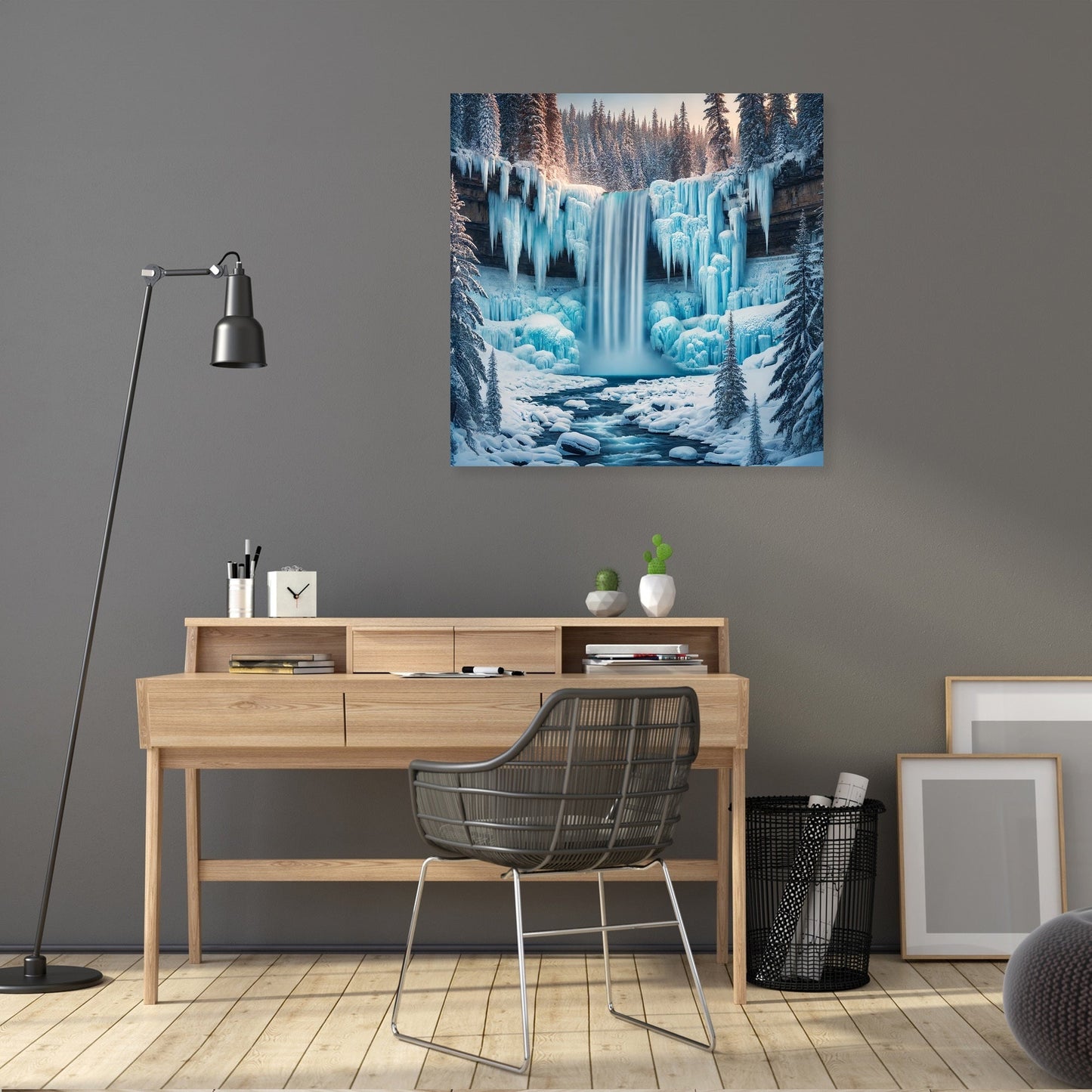 Frozen Waterfall Canvas