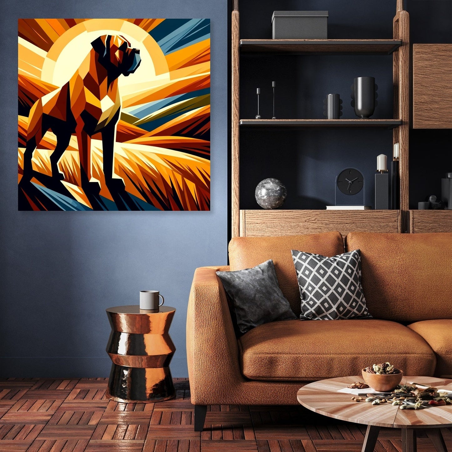 Sunset Majesty Bullmastiff Canvas