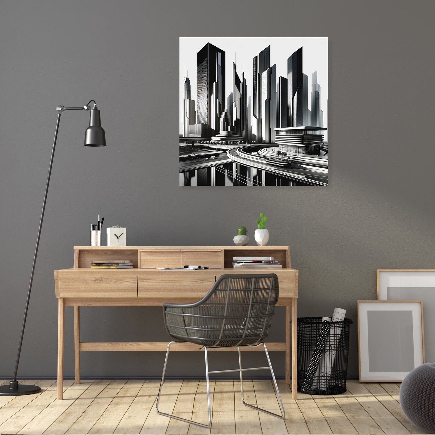 Futuristic Skyline Canvas