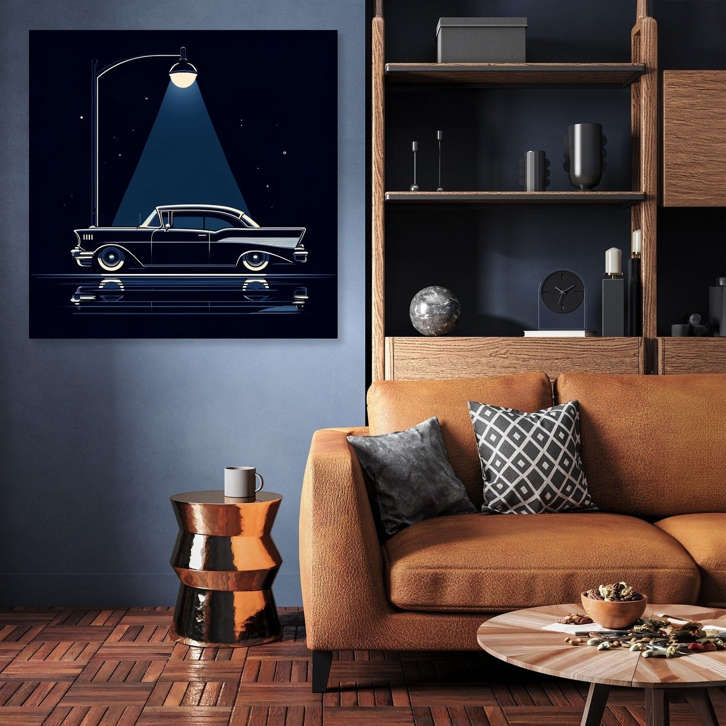 Vintage Car in Dark Tones Canvas