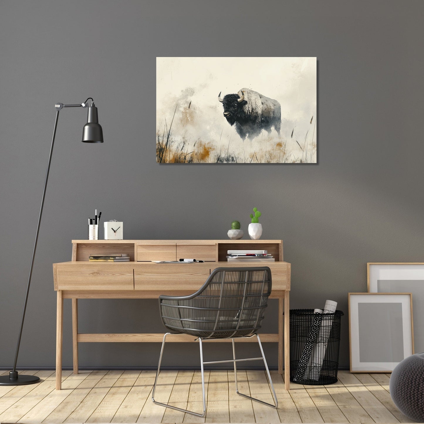 Misty Bison Canvas