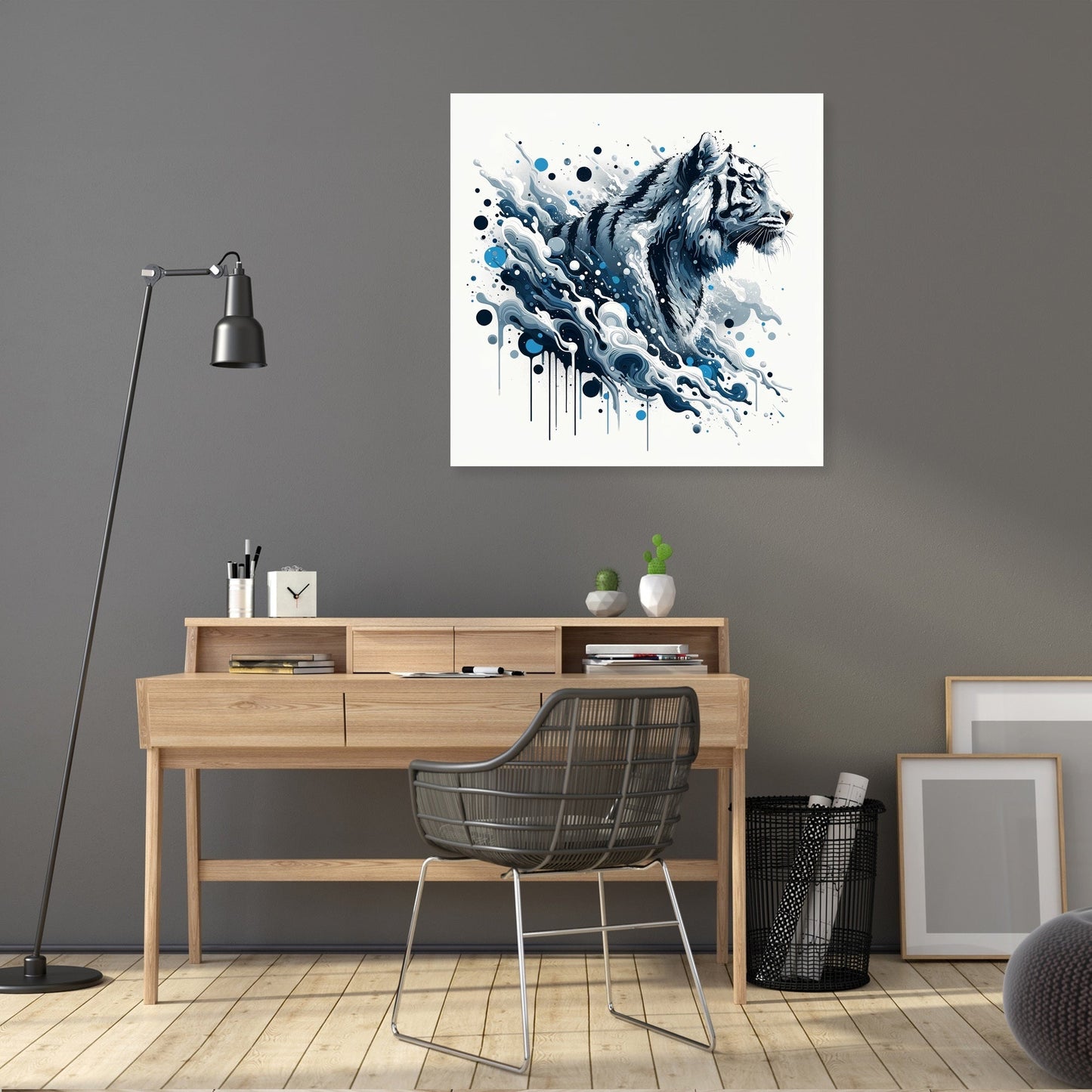 Winter Tiger Abstract Canvas
