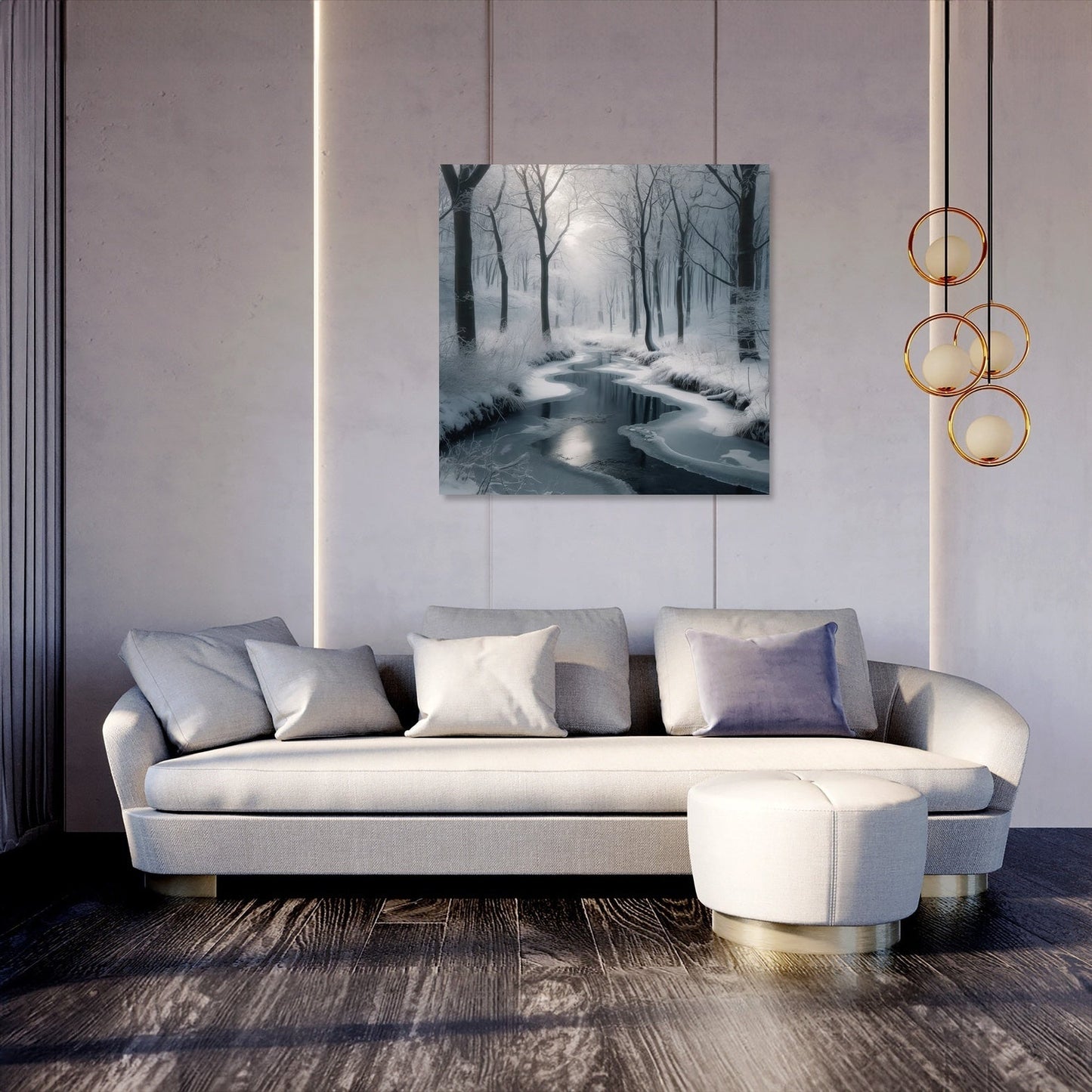 Winter Creek Tranquility Canvas