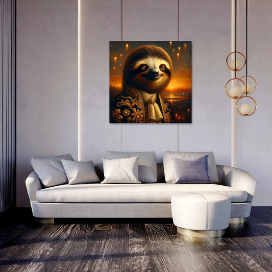 Regal Dusk Sloth Canvas