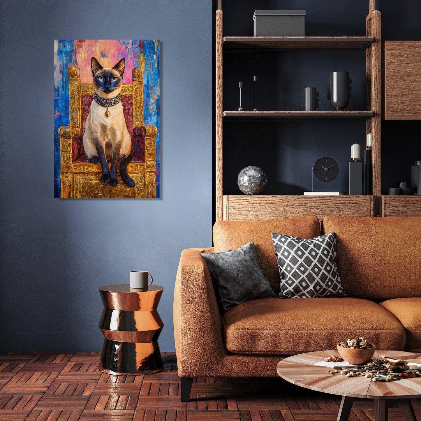 Regal Siamese Cat Canvas