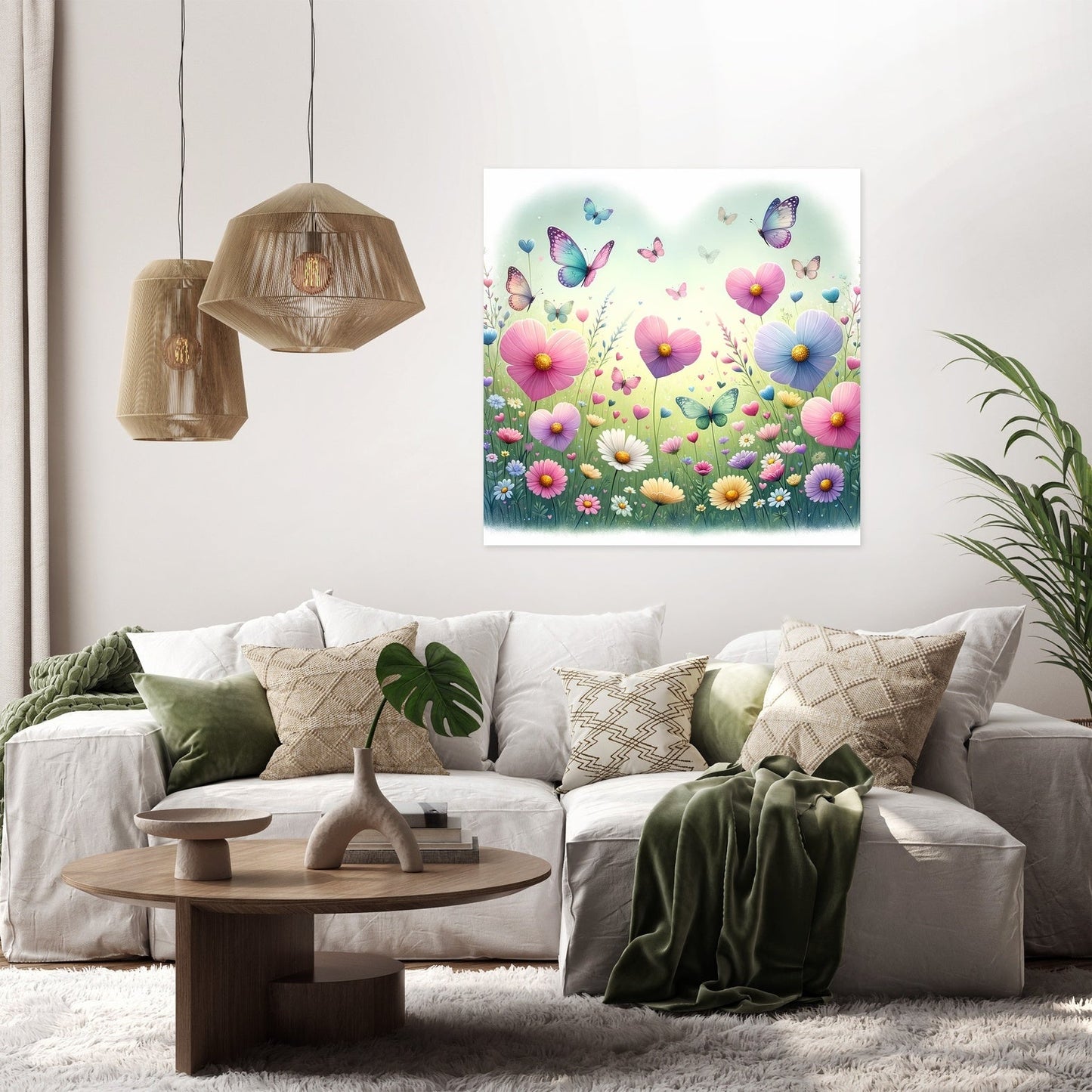 Love Blossom Meadow Canvas