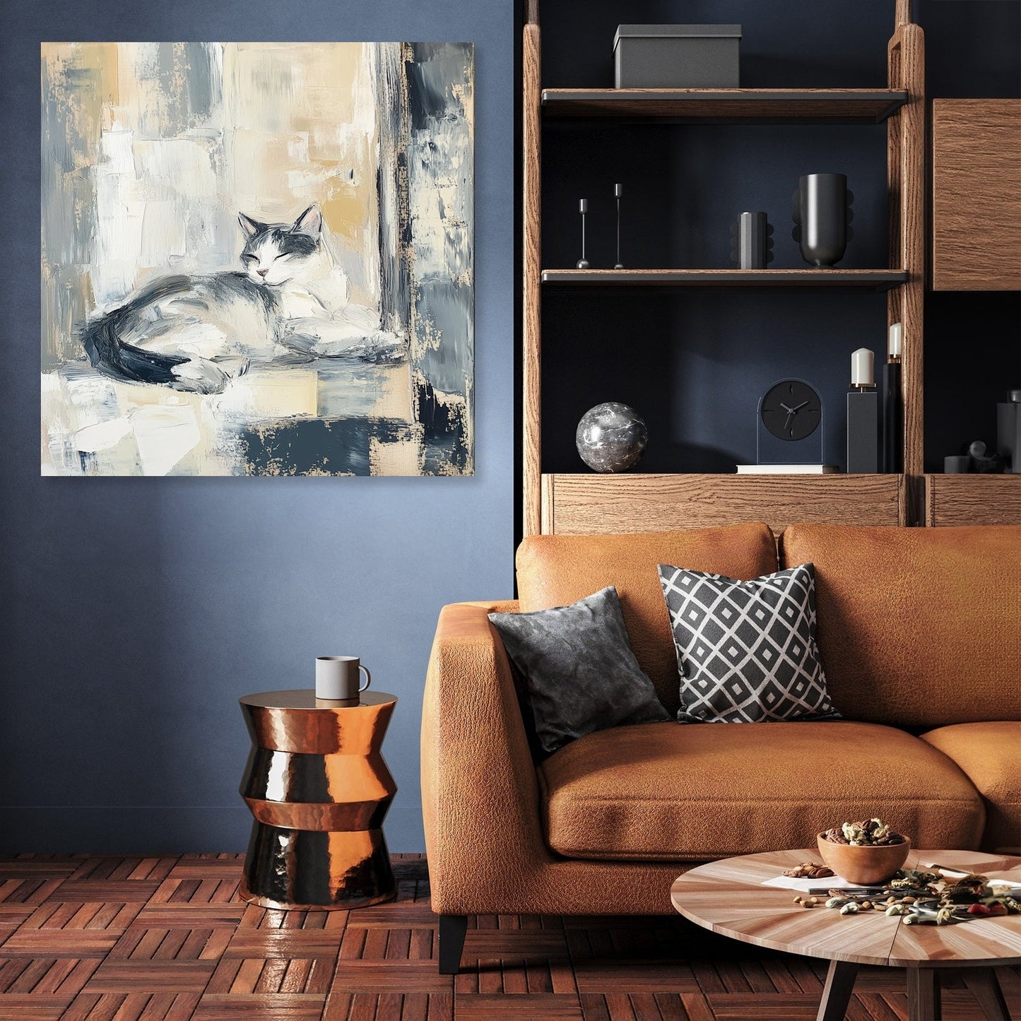 Lounging Feline Canvas