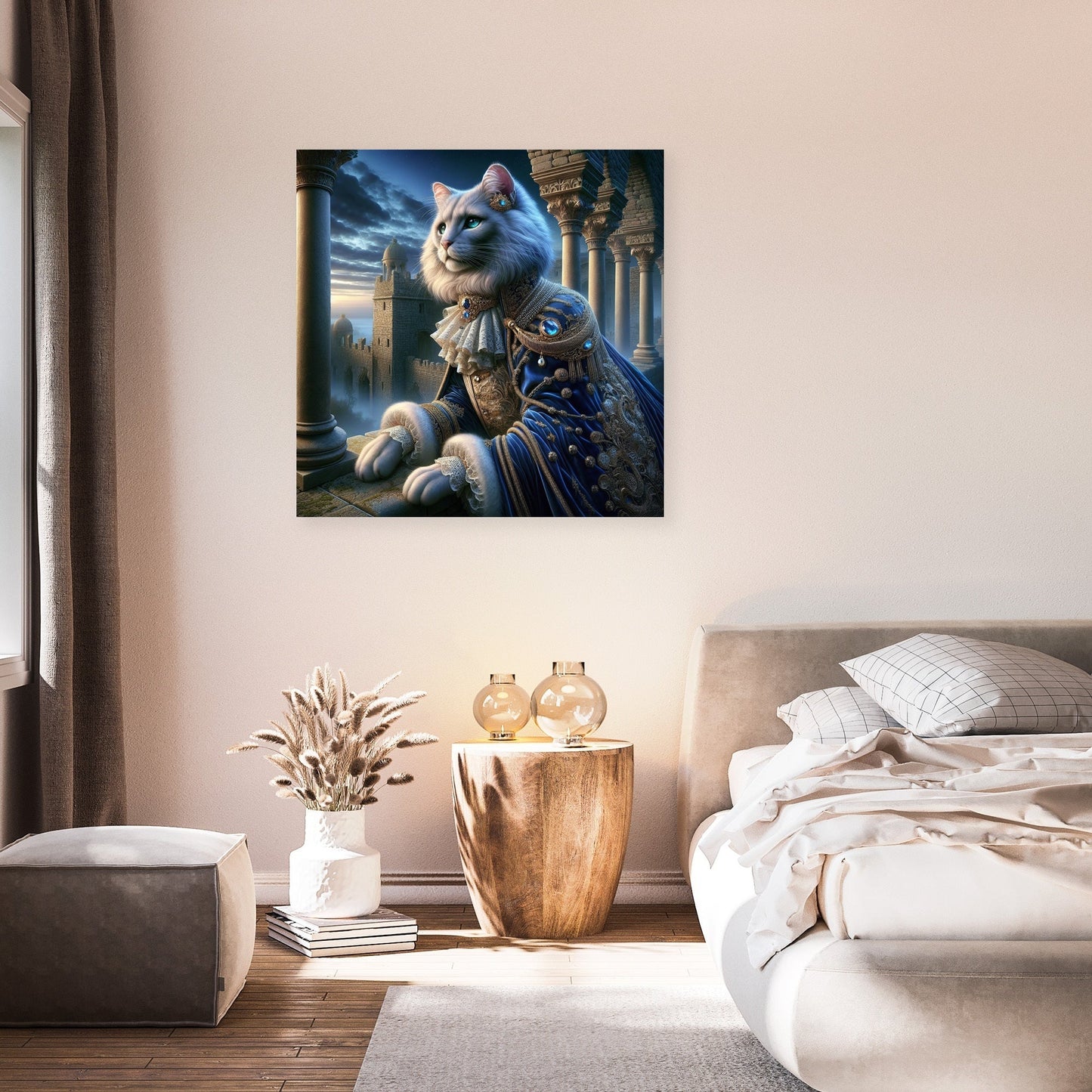 Royal Feline Twilight Canvas