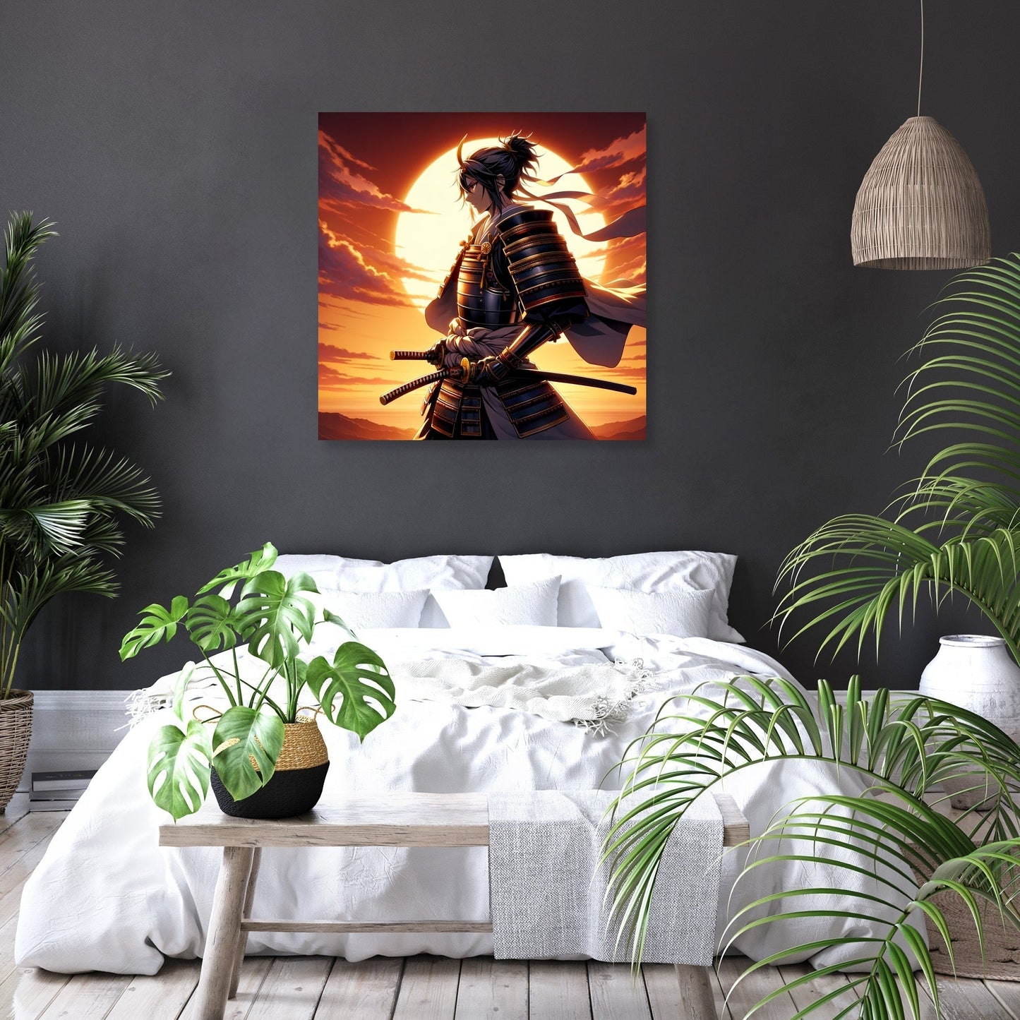 Sunset Samurai's Resolve Canvas