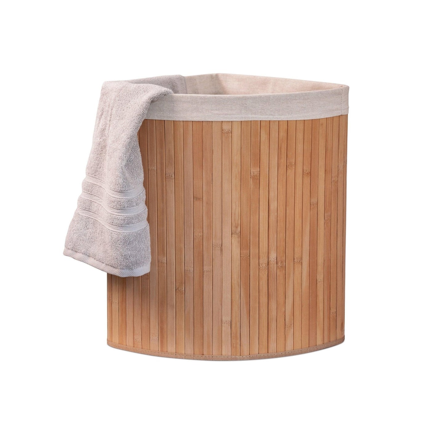 Eco Bath London Bamboo Laundry Basket with Lid and Removable Lining
