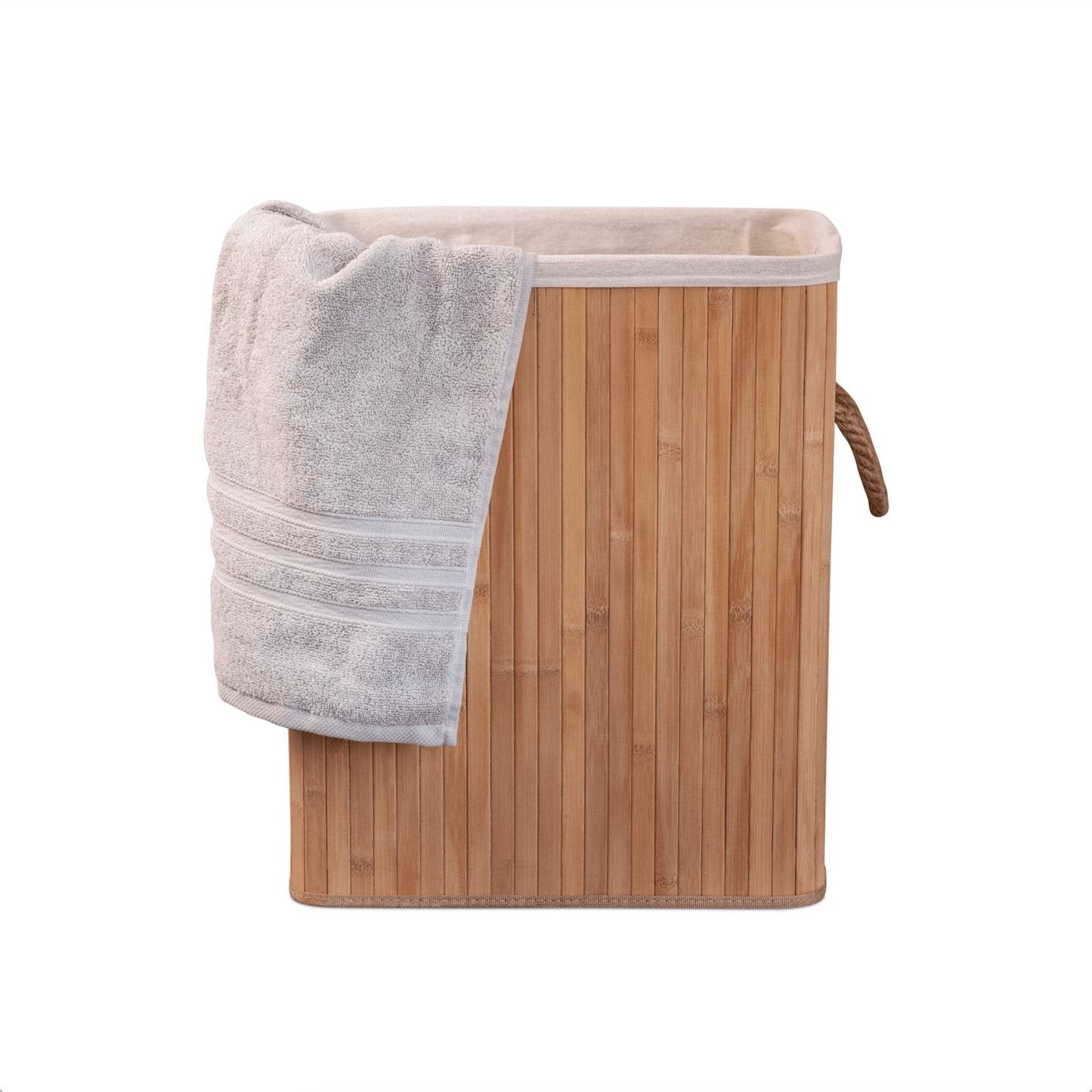 Eco Bath London Bamboo Laundry Basket with Lid and Removable Lining