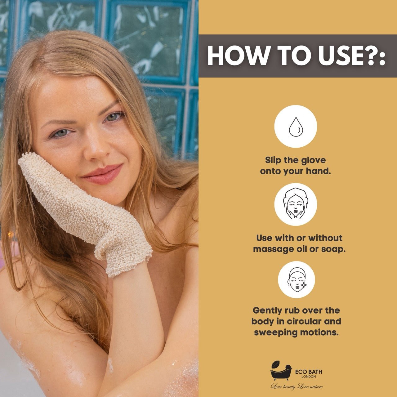 Eco Bath Hemp Massage Glove