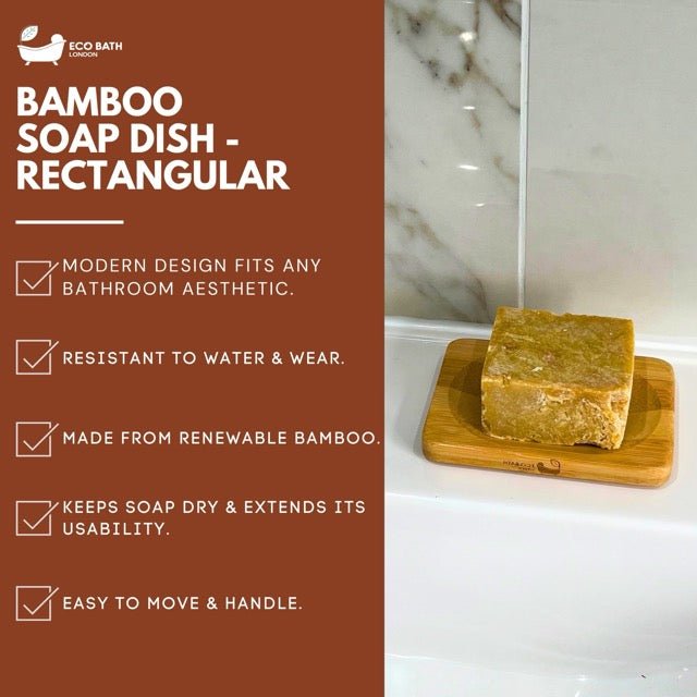 Eco Bath London Bamboo Rectangle Soap Dish
