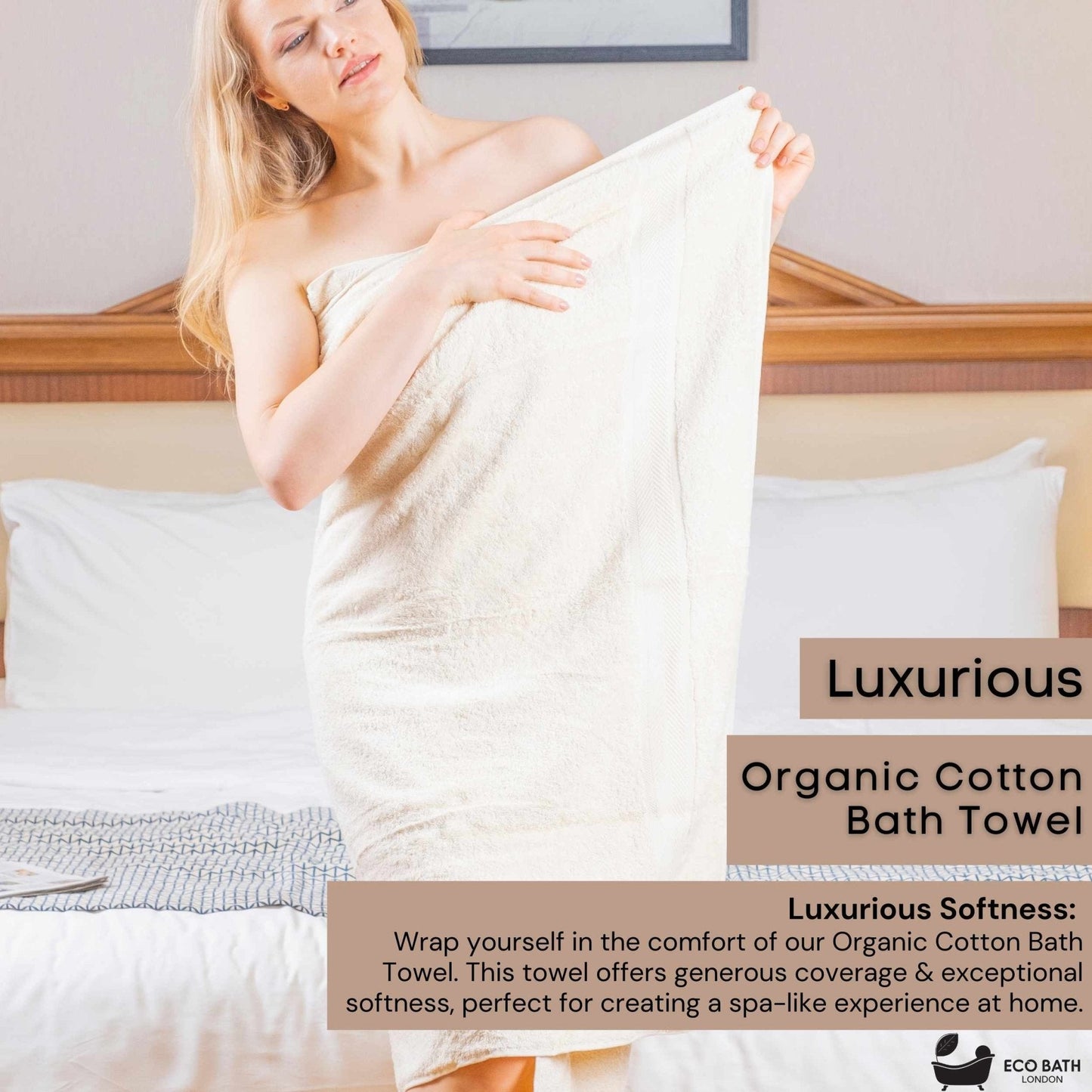 Eco Bath London Organic Cotton Bath Towel - Available in Multiple Sizes