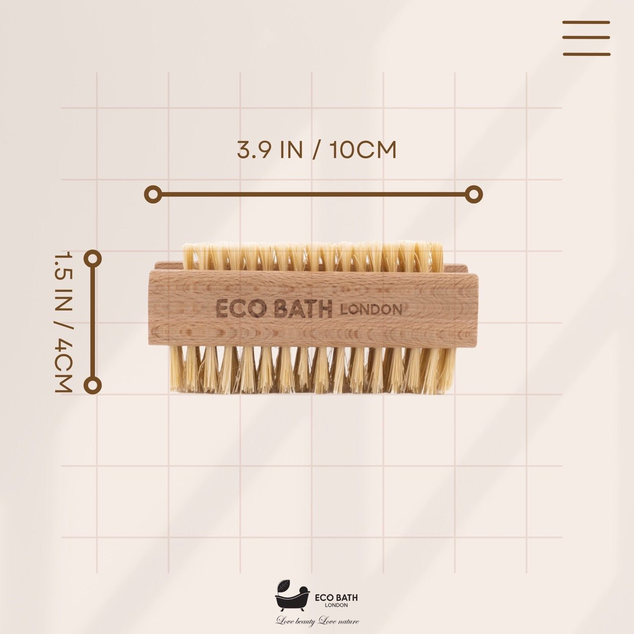 Eco Bath Natural Sisal Nail Brush Collection - Available in Beech Wood, Walnut Wood and Olive Wood