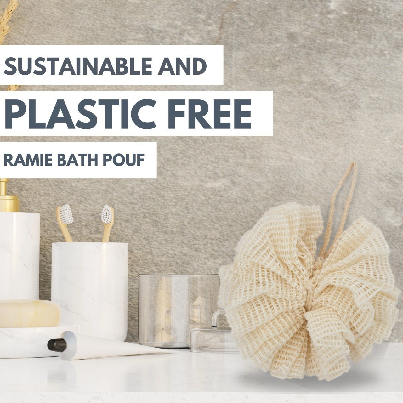 Eco Bath London Ramie Bath Puff - Soft Body Scrubber Bath Sponge