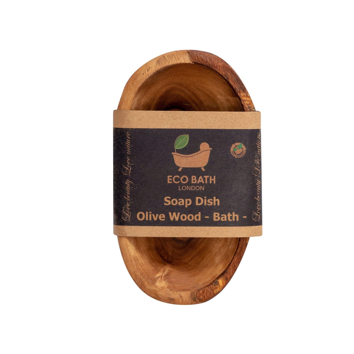 Eco Bath Soap Dish - Olive Wood Bath Shape