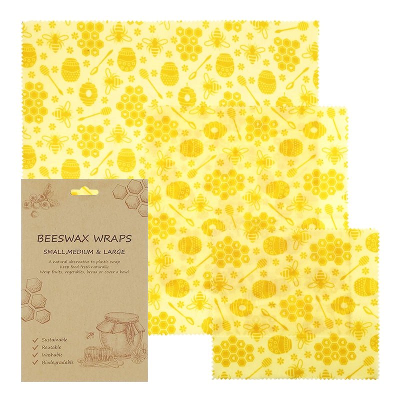 Beeswax Cloth Food Wraps (3 Pack)