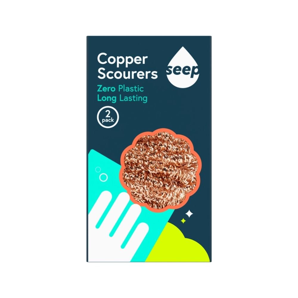 Eco Copper Scourers 2-Pack | Recyclable Antibacterial Scrubbers
