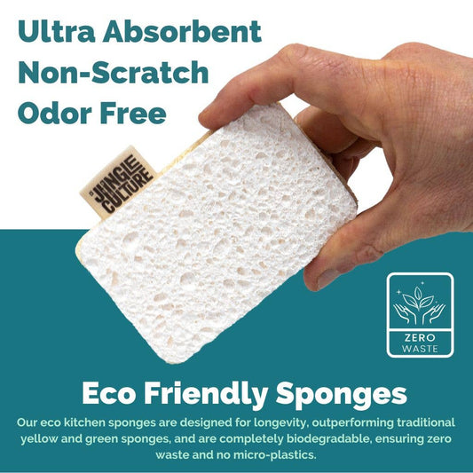 Dual Sided Eco Dish Sponges - 4 Pack