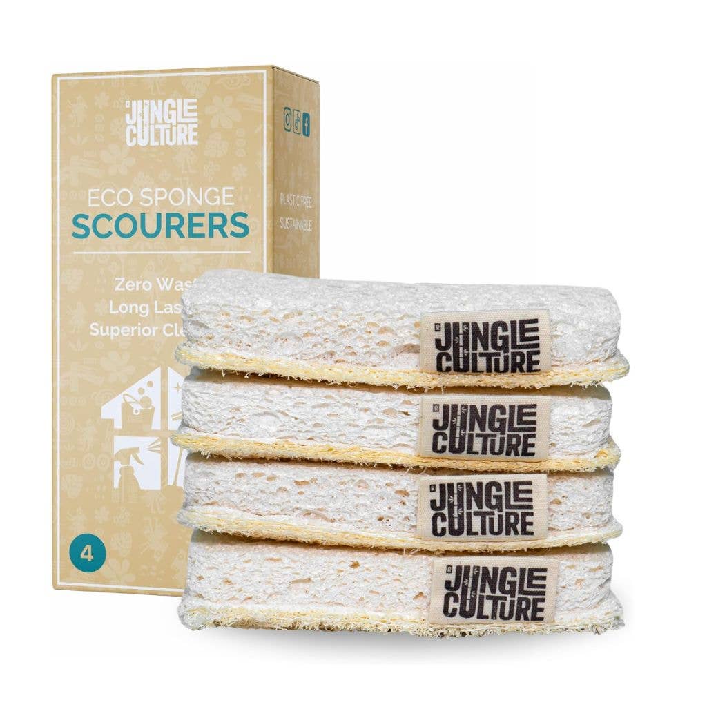 Dual Sided Eco Dish Sponges - 4 Pack