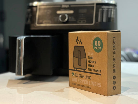 Eco Green Living Compostable Air Fryer Liners 50 Pack – Plastic-Free & Grease-Resistant