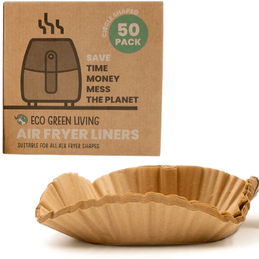Eco Green Living Compostable Air Fryer Liners 50 Pack – Plastic-Free & Grease-Resistant