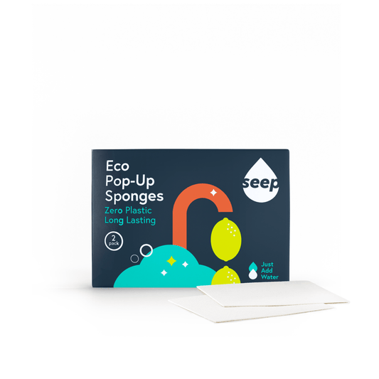 Eco Pop-Up Sponges 2-Pack | Plastic-Free Cellulose Sponges Made in UK
