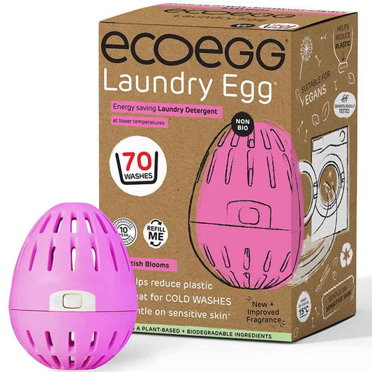 ECOEGG Laundry Egg Washing  Detergent British Blossom - Plastic Free Eco Washing Egg, 70 Washes
