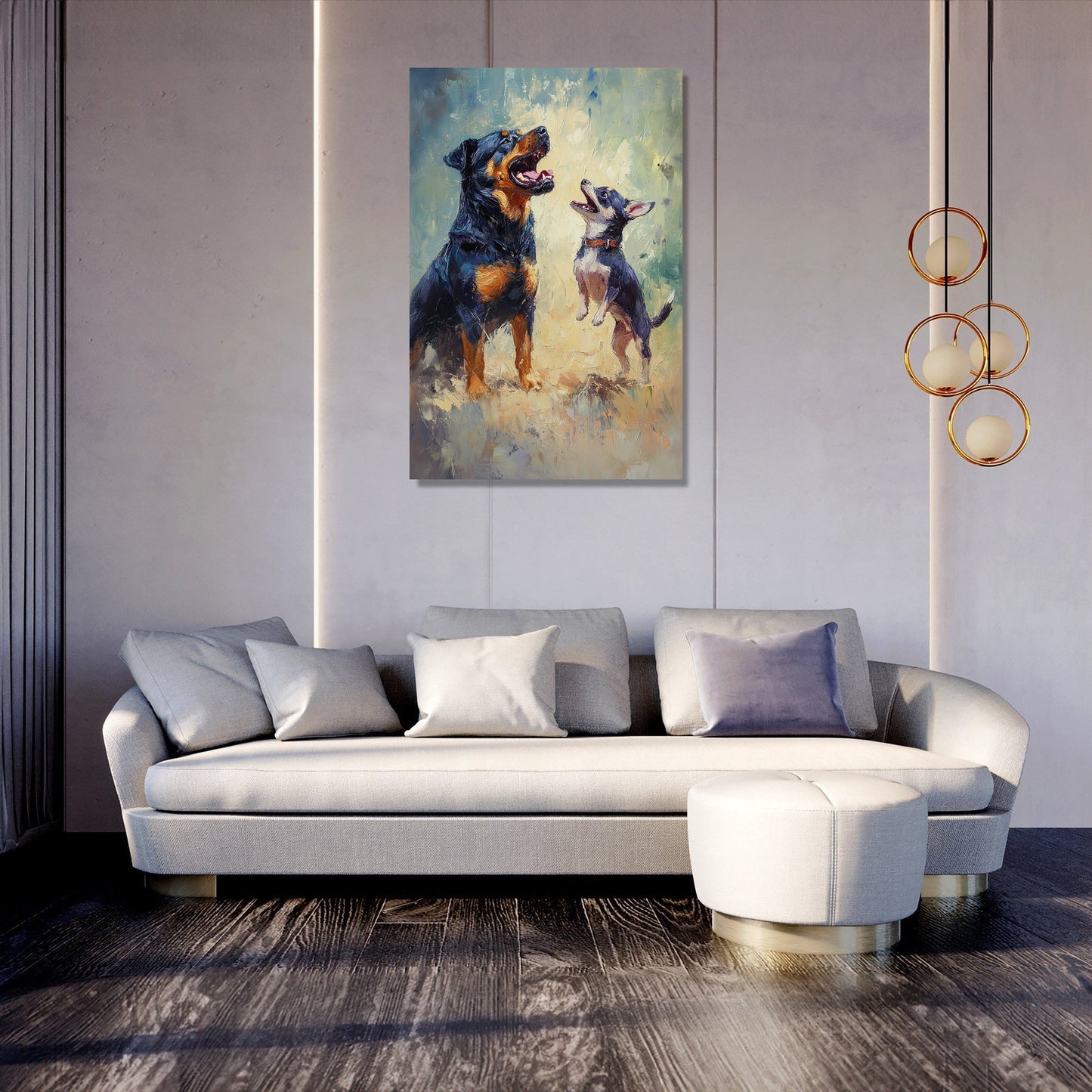 Barking Duo Canvas